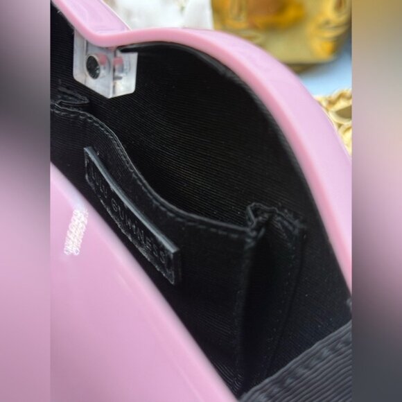 🆕 LULU GUINNESS 🧿 NWOT Iconic Lips Perspex Clutch - Light Magenta - Picture 12 of 16